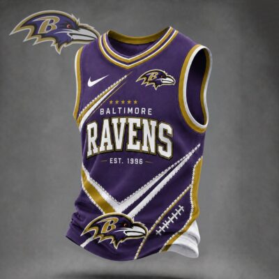 Baltimore Ravens | Premium NFL Game Day V-neck Tank Top Jersey - 4XL