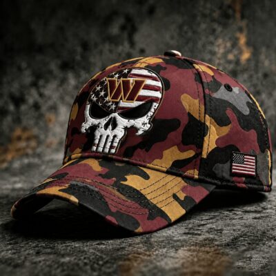 Washington Commanders | Premium NFL Skull Camo Classic Cap