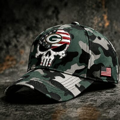Green Bay Packers | Premium NFL Skull Camo Classic Cap