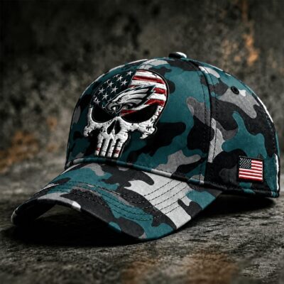 Philadelphia Eagles | Premium NFL Skull Camo Classic Cap