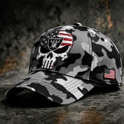 Las Vegas Raiders | Premium NFL Skull Camo Classic Cap