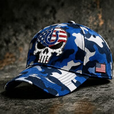 Indianapolis Colts | Premium NFL Skull Camo Classic Cap
