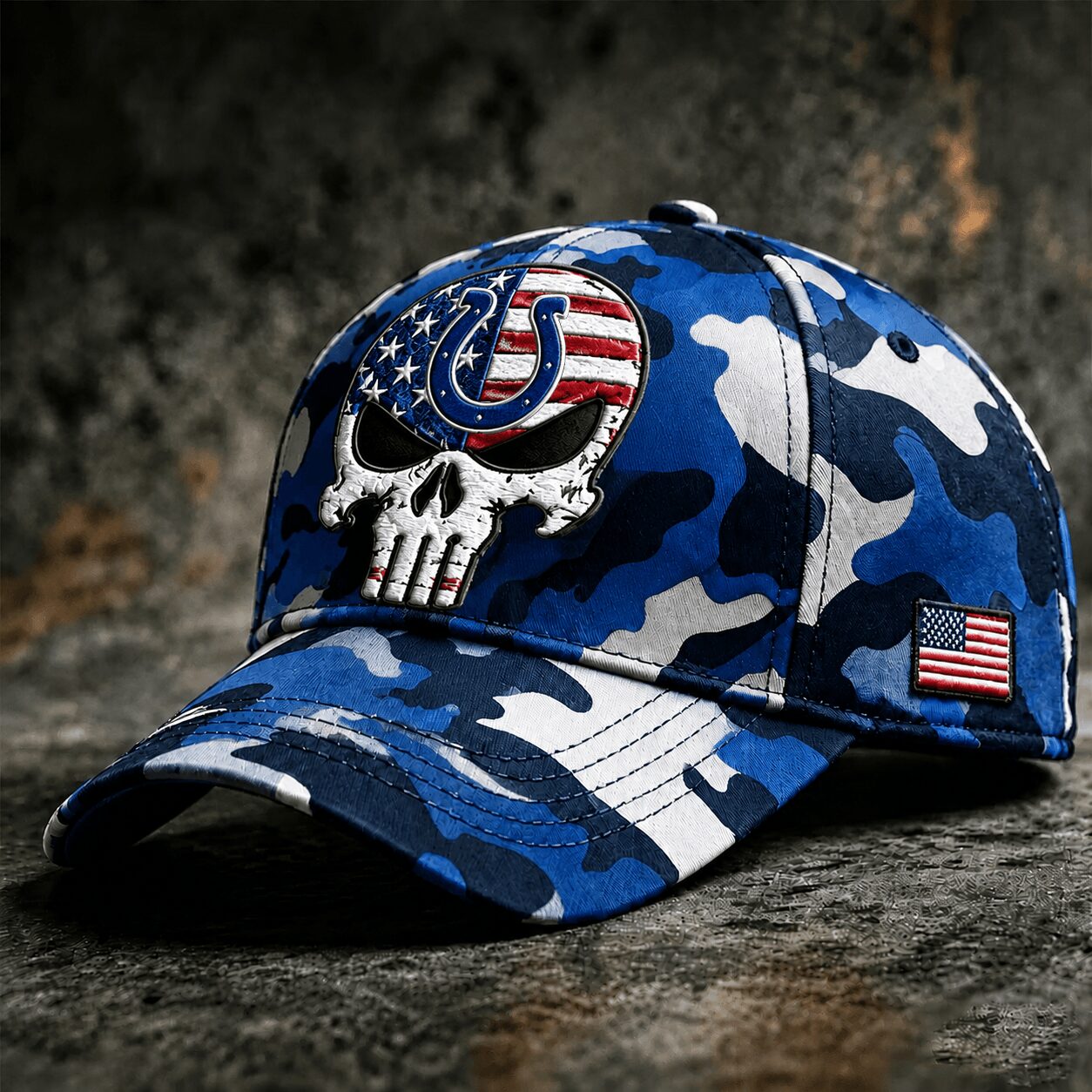 Indianapolis Colts | Premium NFL Skull Camo Classic Cap