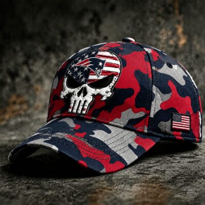 New England Patriots | Premium NFL Skull Camo Classic Cap