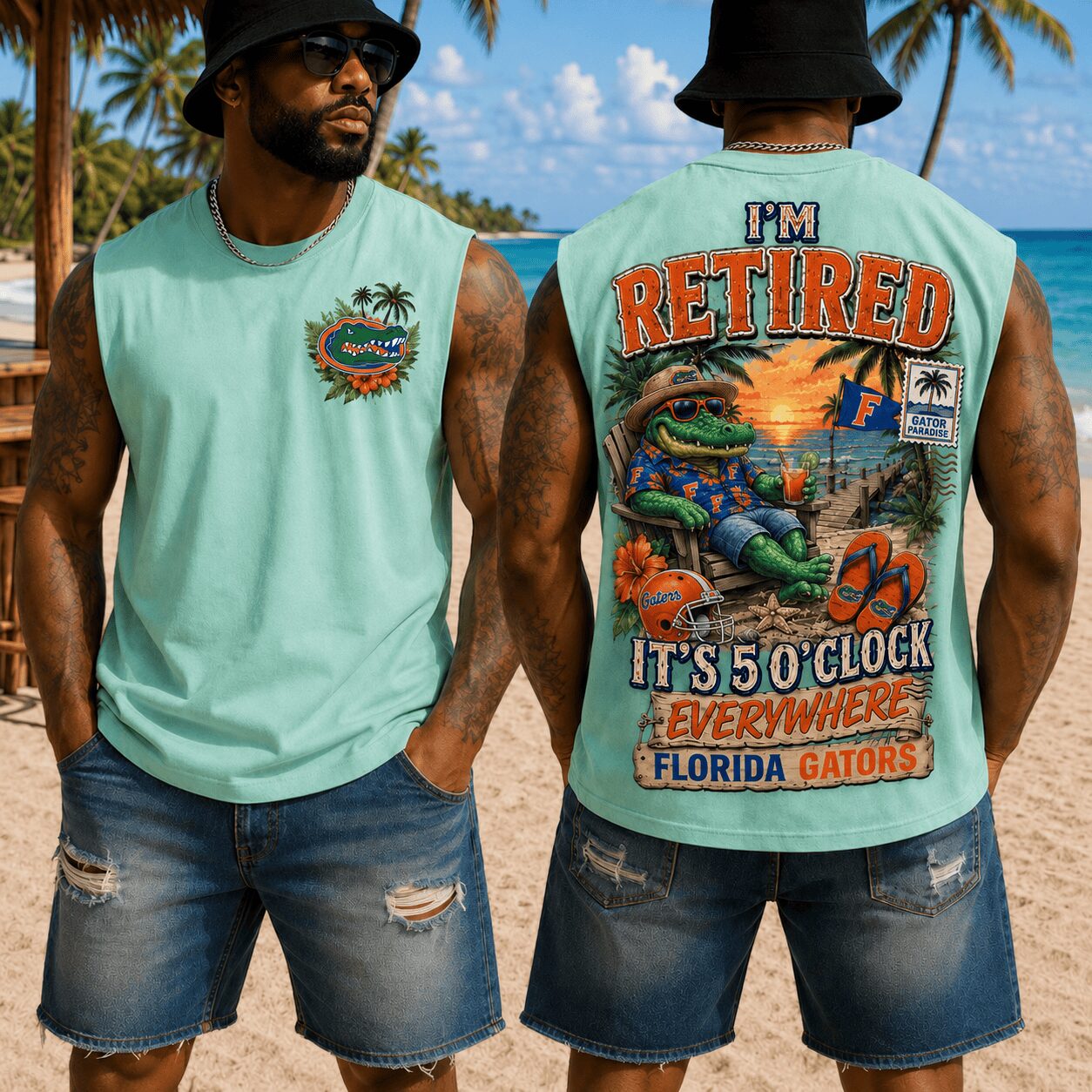 Florida Gators | Premium NCAA Retired In Paradise Tank Top Shirt