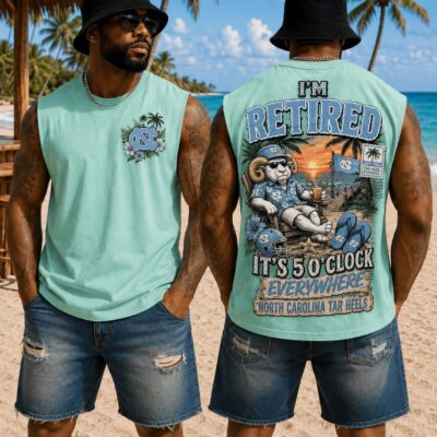 North Carolina Tar Heels | Premium NCAA Retired In Paradise Tank Top Shirt