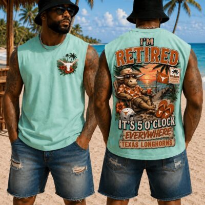Texas Longhorns | Premium NCAA Retired In Paradise Tank Top Shirt