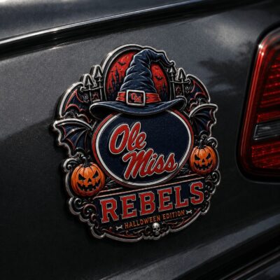 Ole Miss Rebels | Premium NCAA Halloween Edition Car Namge Badge