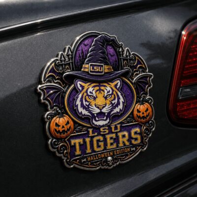 LSU Tigers | Premium NCAA Halloween Edition Car Namge Badge