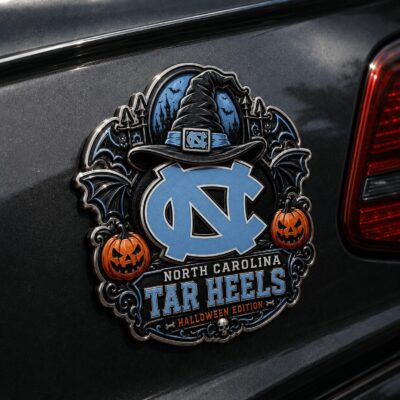 North Carolina Tar Heels | Premium NCAA Halloween Edition Car Namge Badge