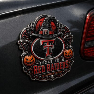 Texas Tech Red Raiders | Premium NCAA Halloween Edition Car Namge Badge