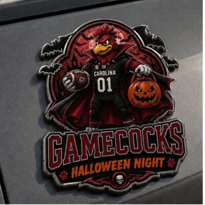 South Carolina Gamecocks | Premium NCAA Halloween Edition Car Namge Badge