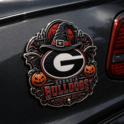 Georgia Bulldogs | Premium NCAA Halloween Edition Car Namge Badge