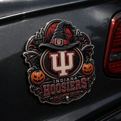 Indiana Hoosiers | Premium NCAA Halloween Edition Car Namge Badge
