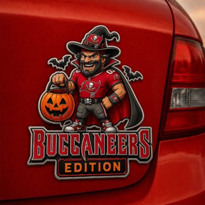 Tampa Bay Buccaneers | Premium NFL Halloween Edition Car Namge Badge