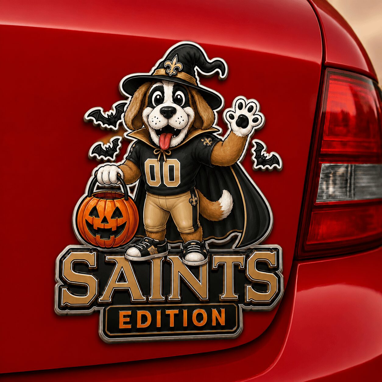 New Orleans Saints | Premium NFL Halloween Edition Car Namge Badge