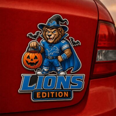 Detroit Lions | Premium NFL Halloween Edition Car Namge Badge