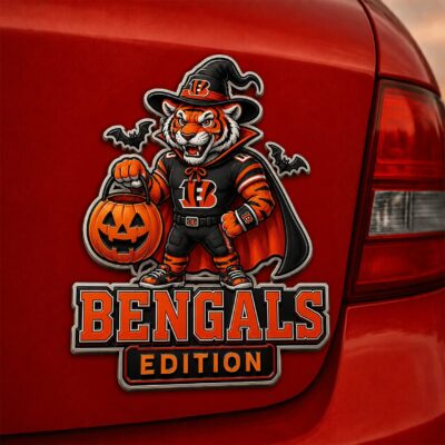Cincinnati Bengals | Premium NFL Halloween Edition Car Namge Badge