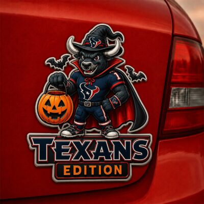 Houston Texans | Premium NFL Halloween Edition Car Namge Badge