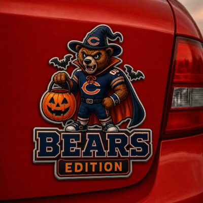 Chicago Bears | Premium NFL Halloween Edition Car Namge Badge