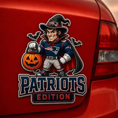 New England Patriots | Premium NFL Halloween Edition Car Namge Badge