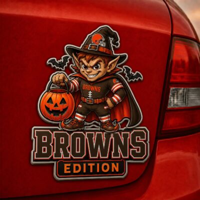 Cleveland Browns | Premium NFL Halloween Edition Car Namge Badge