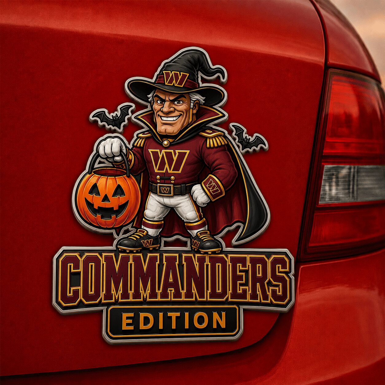Washington Commanders | Premium NFL Halloween Edition Car Namge Badge