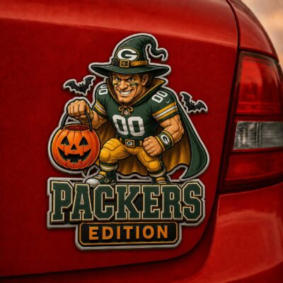 Green Bay Packers | Premium NFL Halloween Edition Car Namge Badge