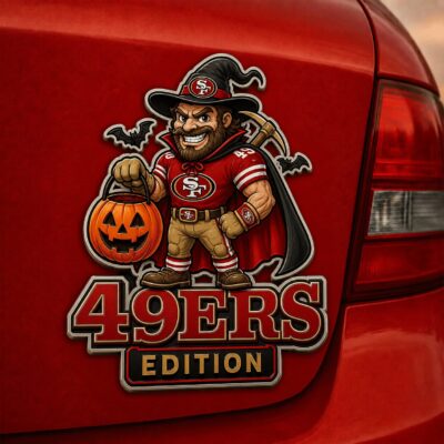 San Francisco 49ers | Premium NFL Halloween Edition Car Namge Badge