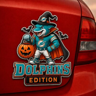 Miami Dolphins | Premium NFL Halloween Edition Car Namge Badge