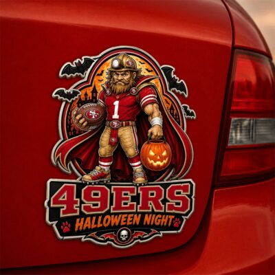 San Francisco 49ers | Premium NFL Halloween Edition Car Namge Badge