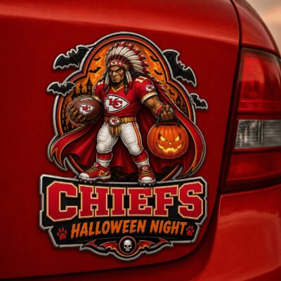 Kansas City Chiefs | Premium NFL Halloween Edition Car Namge Badge