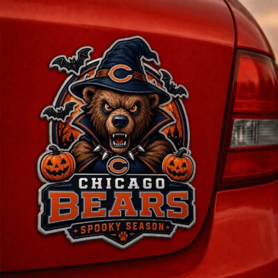 Chicago Bears | Premium NFL Halloween Edition Car Namge Badge