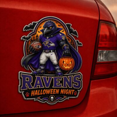 Baltimore Ravens | Premium NFL Halloween Edition Car Namge Badge