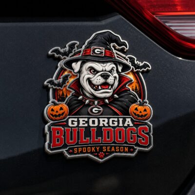 Georgia Bulldogs | Premium NCAA Halloween Edition Car Namge Badge