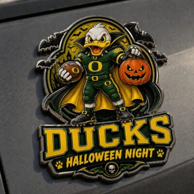 Oregon Ducks | Premium NCAA Halloween Edition Car Namge Badge