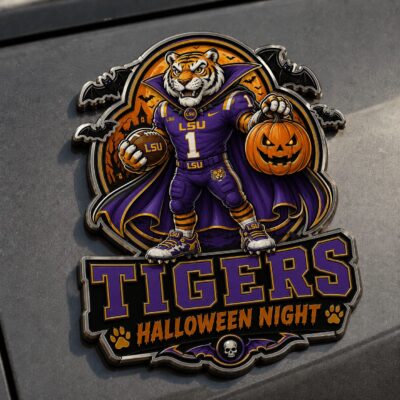 LSU Tigers | Premium NCAA Halloween Edition Car Namge Badge