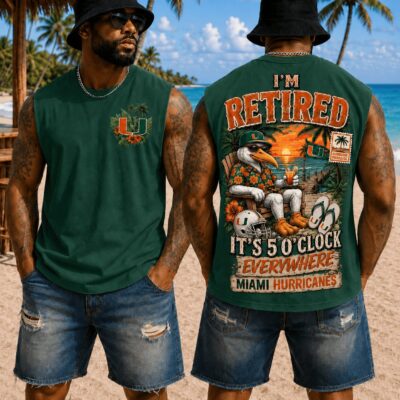 Miami Hurricanes | Premium NCAA Retired In Paradise Tank Top Shirt