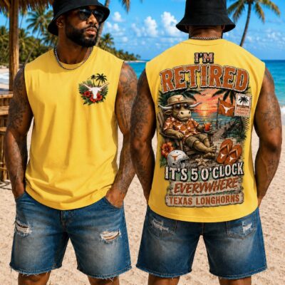 Texas Longhorns | Premium NCAA Retired In Paradise Tank Top Shirt