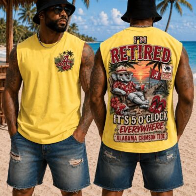 Alabama Crimson Tide | Premium NCAA Retired In Paradise Tank Top Shirt