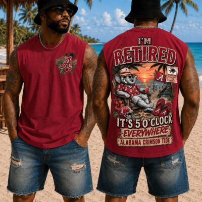 Alabama Crimson Tide | Premium NCAA Retired In Paradise Tank Top Shirt