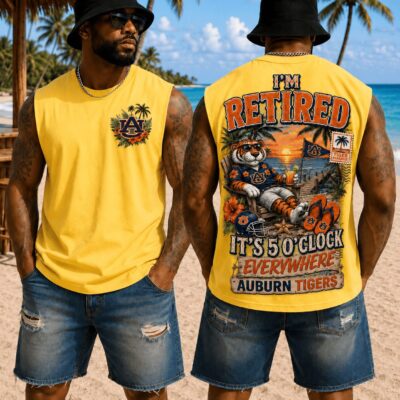Auburn Tigers | Premium NCAA Retired In Paradise Tank Top Shirt