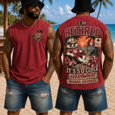 Indiana Hoosiers | Premium NCAA Retired In Paradise Tank Top Shirt
