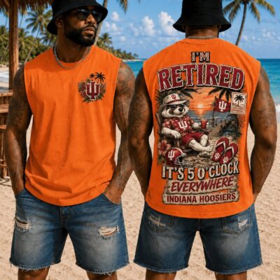 Indiana Hoosiers | Premium NCAA Retired In Paradise Tank Top Shirt