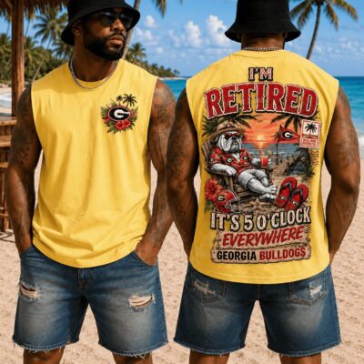 Georgia Bulldogs | Premium NCAA Retired In Paradise Tank Top Shirt