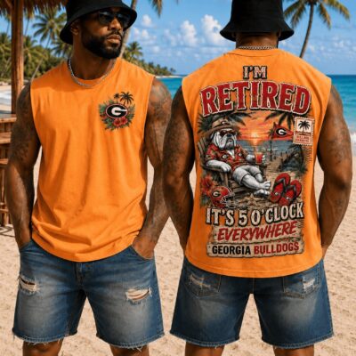 Georgia Bulldogs | Premium NCAA Retired In Paradise Tank Top Shirt